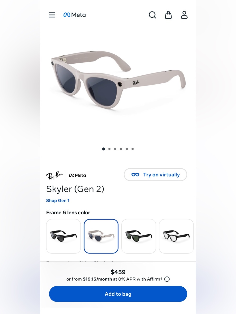 Ray-Ban Skyler Meta Glasses Gen-2 - Picture 9 of 9